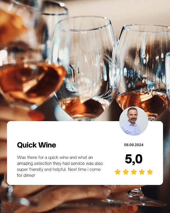 5-Sterne Gästebewertung Weinbar Weinforum Franken, April 2025