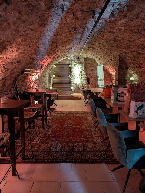 Weihnachtsdekoration im Restaurant Weinforum